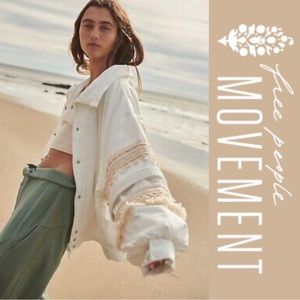 NWT Boho Free People Solstice Bomber Jacket Size Medium $248 Crocheted
